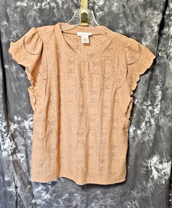 Urban Romantics - Brown Short Sleeve Lined blouse - medium - Picture 1 of 2