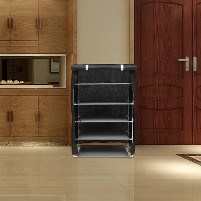  Shoe Rack with Cover Shoe Storage Cabinet Shoe Rack Organizer for Entryway - Image 1 of 4