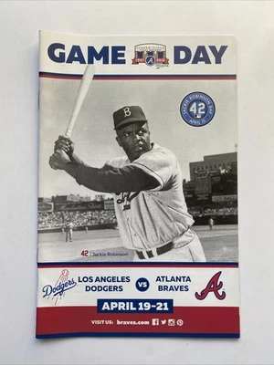 JACKIE ROBINSON Atlanta Braves Baseball 2016 Gameday Program SGA Turner Field LA - Image 1 of 2