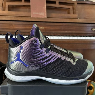 Nike Air Jordan Zoom Super Fly 5 844677-012 Men’s Size 10.5 Black/Concord White - Image 1 of 4