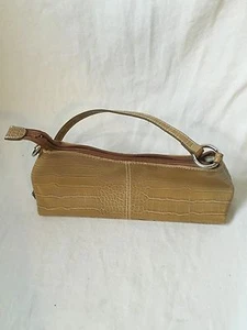 Nine West Purse Small Handbag Tan Crocodile print, zipper closure - Picture 1 of 5