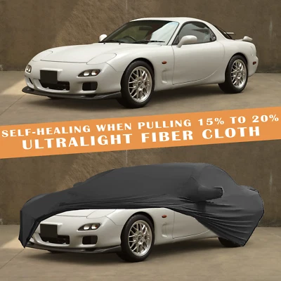 For Mazda RX-8 RX-7 INDOOR Full Car Cover Satin Stretch Scratch Dust Proof Black Foto 1 de 4
