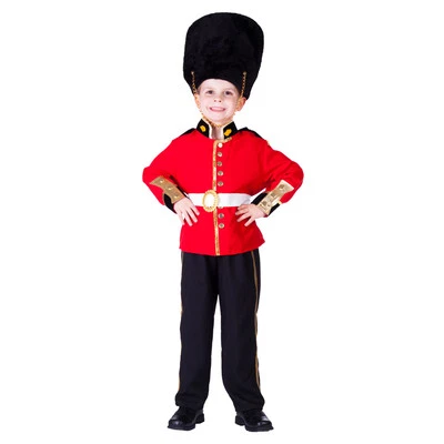 KIDS ROYAL GUARD COSTUME CHILDRENS DELUXE PALACE SOLDIER UNIFORM BOYS AGE 3-14 - Image 1 of 3