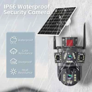 3K Camaras De Seguridad Para Exterior Solar WIFI Inalambrica Con Vision Nocturna - Picture 1 of 15