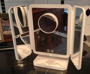 Easehold Rechargeable 5000 Mah Lighted Makeup Mirror 1x/2x/3x/10x Magnifying. ML - Picture 1 of 18