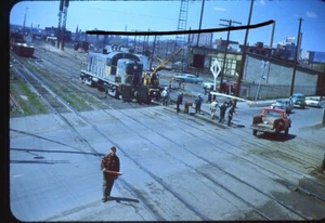 vb84 Orig. Slides Delaware & Hudson 412 at Scott St. Scranton, Pa 4-67 - Picture 1 of 1