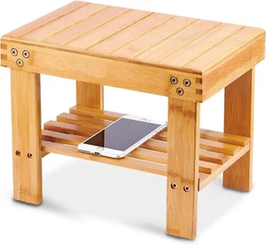 Step Stool, Bamboo Small Stool for Children, Bedside Stepstools for High Beds - Picture 1 of 7