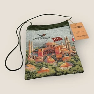 Neu Türkische Umhängetasche Moschee Design Made In Turkey Grün Reise Souvenir - Bild 1 von 2