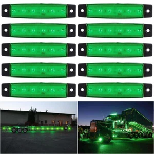10x Green 3.8" LED Marker Light for Truck Trailer Boat Neon Side Clearance Light - Picture 1 of 11