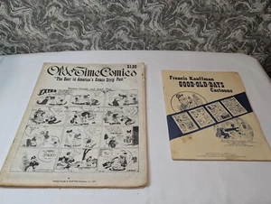 Olde Time Comics 1929 & Francis Kauffman Gold Old Days Cartoons 1973 - Picture 1 of 16