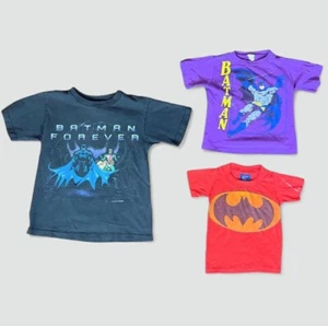 vintage Batman shirt Lot - Batman Forever, Robin 80’s & 90’s / Youth Kids sizes - Picture 1 of 15