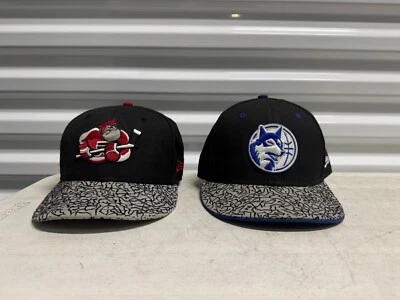 Lot of 2 New Era Broad Streets Bullies Mens Size 7 1/4, 1/8 - Image 1 of 4