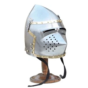 Pigface Bascinet Helmet With Stand - Picture 1 of 8
