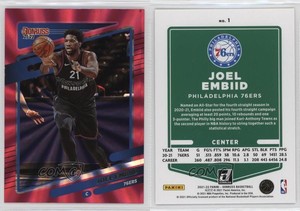 2021-22 Panini Donruss Holo Pink Laser Joel Embiid #1