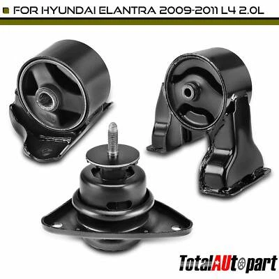 3Pcs Automatic Transmisson Engine Motor Mount for Hyundai Elantra 2009 2010 2011 - Image 1 of 4