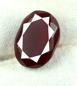 Very Nice 10.70 Ct Brazilian Lab-Created Red Topaz Gemstone Oval Cut HD2451 - Picture 1 of 3