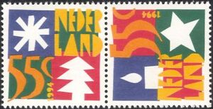 Netherlands 1994 Christmas/Greetings/Tree/Stars/Candles/Animation 2v pr (n21310)