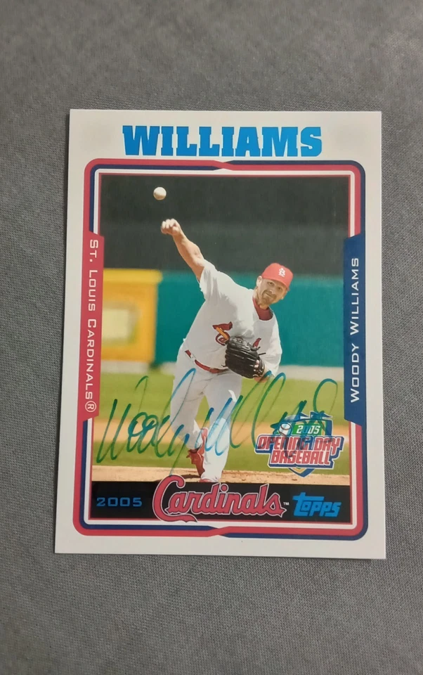 WOODY WILLIAMS 2005 Topps # 65 autographed signed baseball card CARDINALS 05 - Image 1 of 2