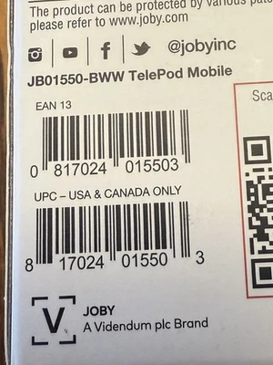 JOBY JB01550-BWW TelePod Mobile Tripod for Smartphone Vlogging Bluetooth Remote - Image 1 of 2