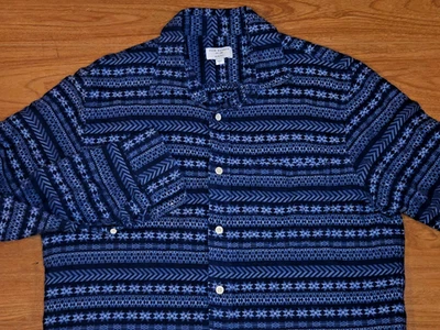 Men's Club Monaco Slim Fit Shirt Large Blue Southwest Print - Image 1 of 4