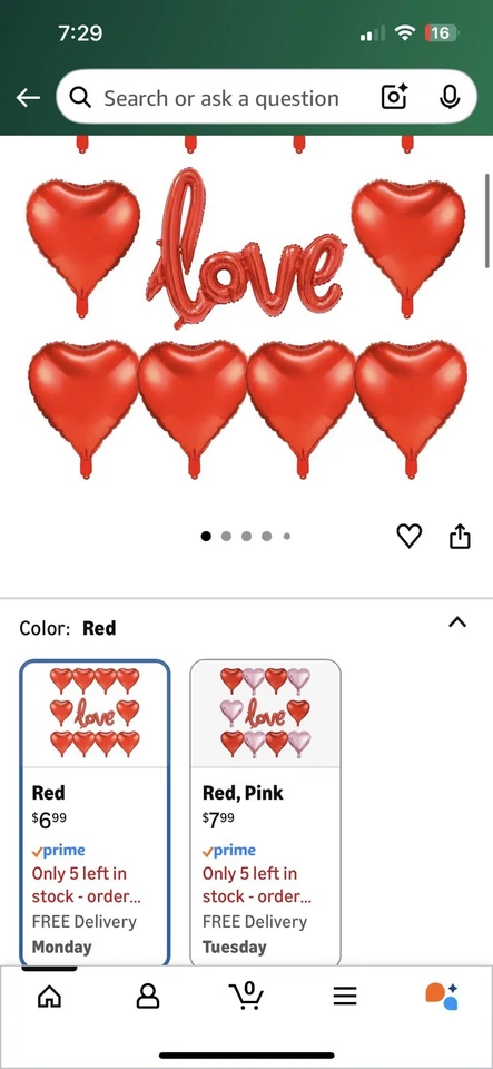 24 包每个包含 10 心形气球和一个爱情气球。 全新 — 第 1/2 张图片