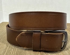 Wrangler Brown Genuine Leather Work Belt Men's Size 36 Made In Guatemala - Imagen 1 de 14