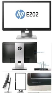 BUY 2 GET 3RD FREE HP E202 Elite Monitor 20" LED HDMI & Display 2 x USB + Stand - Picture 1 of 5