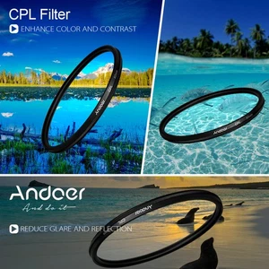 Andoer 49mm Digital Slim CPL Circular Polarizer Polarizing Glass Filter For - Picture 1 of 12