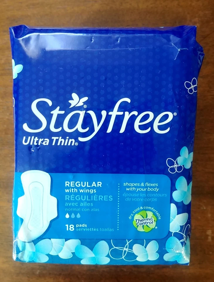 Almohadillas regulares ultrafinas Stayfree con alas 18 unidades nuevas Foto 1 de 1