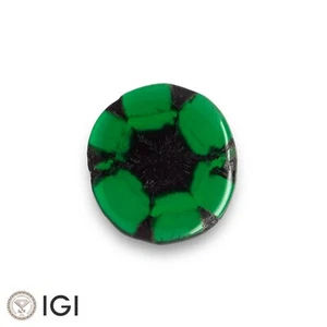 IGI Certified COLOMBIAN Trapiche Emerald 1.50 Ct. Natural OVAL Grass Green RARE - Picture 1 of 5