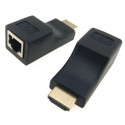 Extensor HDMI a través de red RJ45 Cat 5e 6 cable LAN HD 1080P transmisor receptor Foto 1 de 4