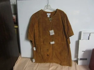 Soft Surroundings Damen Small Cape Jacke Wildleder Leder Seraphina Western Boho - Bild 1 von 7