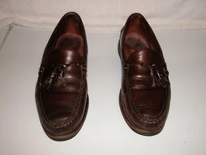 Allen Edmonds Hombres Zapatos Kingsfield Marrón Sin Cordones Mocasín Borlas 10D 310139  - Imagen 1 de 6