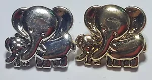 Metallic Silber oder Gold Elefant Knöpfe - Wahl der Packungsgröße - Bild 1 von 5