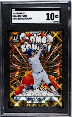 2023 Panini Donruss #BS6 Andy Pages Bomb Squad /999 Rookie SGC 10 GM! - Image 1 of 2