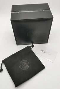 Versace vintage maxi watch box leather black with pochette and for any models T1 - Picture 1 of 9