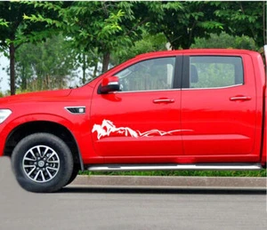 2 PCS Graphics Vinyl Horse Car Door Stickers For Pickup Truck Side Stripe Decals - Picture 1 of 7