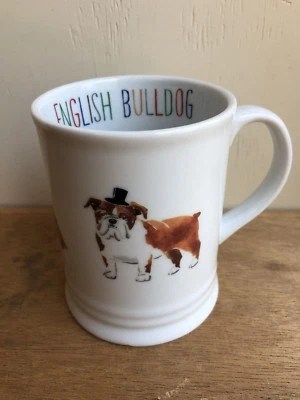 NEW Fringe Studio ENGLISH BULLDOG Coffee Mug Cup sweater Tophat - Image 1 of 4