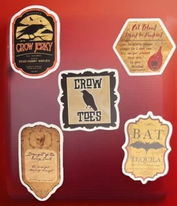 Retro Witchy Halloween Apothecary Bottle Potion Labels (5 Sticker) B - Picture 1 of 6