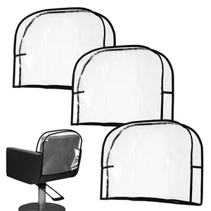3Pcs Salon Chair Cover PVC Clear Chair Back Protectors Covers Waterproof- - Picture 1 of 11