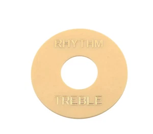 Rhythm/Treble Selector Switch Ring For Gibson Les Paul Guitar CREAM Embossed - Picture 1 of 3