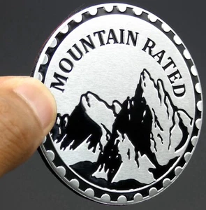 1pc Mountain Rated Auto Fender Emblem Sticker 4x4 Badge Truck SUV 6cm 2.36" - Picture 1 of 19