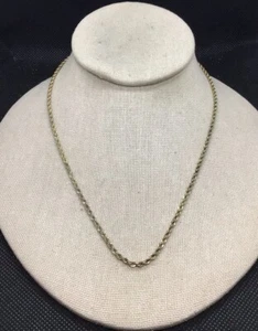 Yellow Gold Over Sterling Silver 925 Rope Style Necklace 18" Y425 - Picture 1 of 4
