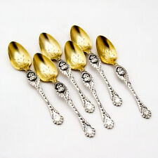 Whiting Cherub Demitasse Spoons Set Sterling Silver Mono