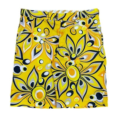 Pantalones Cortos Chinos Florales Loudmouth Golf Para Hombres Talla 34 Amarillo Tiro Medio Bolsillos Cortados Foto 1 de 4