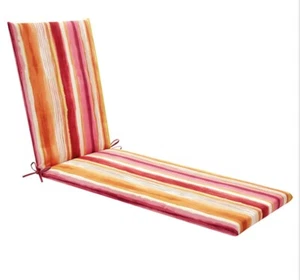 Outdoor Chaise Cushion Sunrise Ombre Multicolor Stripe Lounge Basic Cushion m12 - Picture 1 of 1