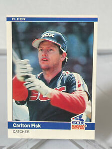 Carlton Fisk 1984 Fleer Base Card 358 Chicago White Sox 