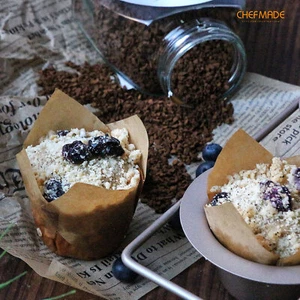 CHEFMADE Popover & Mini Muffin & Cupcake pans, Nonstick Non-Teflon Baking Pan - Picture 1 of 29