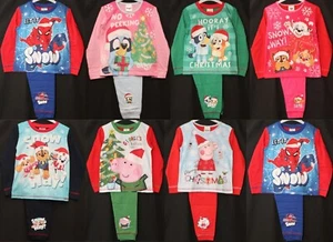 Kids/ Boys/ Girls CHRISTMAS Pyjamas / Xmas CHARACTER PJs Sizes 18 Months-5 Years - Picture 1 of 73