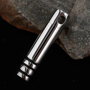 Cylinder Shape Cremation Ashes Urn Pendant Keepsake for Necklace Keyring - Picture 1 of 7